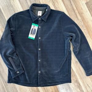 Copper & Oak Mens Size XL Ink Snap Lined Shirt Jacket Shacket NWT Stretch Knit